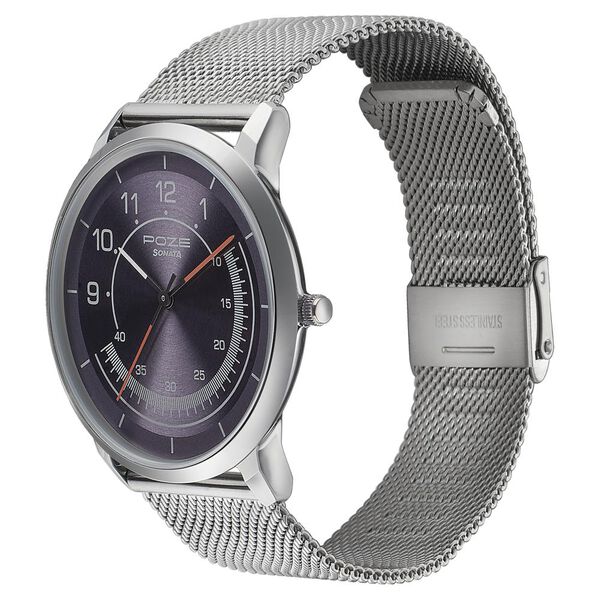 Sonata Poze Quartz Analog Blue Dial Metal Strap Watch for Men - image number 2