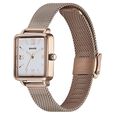 Sonata Quartz Analog White Dial Rose Gold Stainless Steel Strap Watch For Women - image number 3