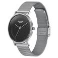Sonata Poze Quartz Analog Black Dial Silver Mesh Strap Watch For Men - image number 3