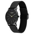 Sonata Sleek Quartz Analog Black Dial Black Stainless Steel Strap Watch For Men - image number 2
