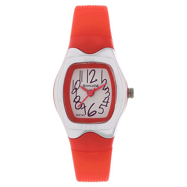 SF Quartz Analog White Dial Plastic Strap Watch for Women - image number 0