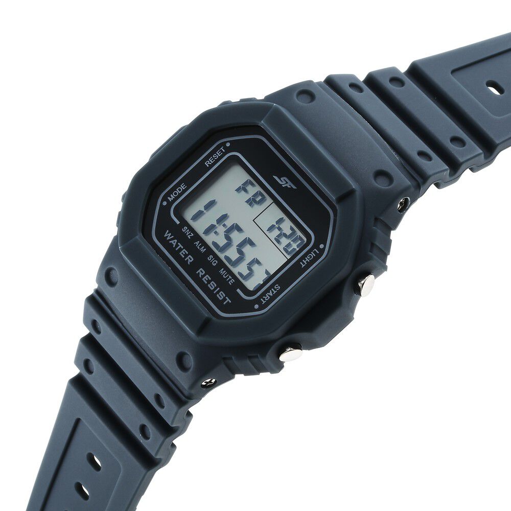 SF Hexa Digital Dial Unisex Watch With Polyurethane Strap