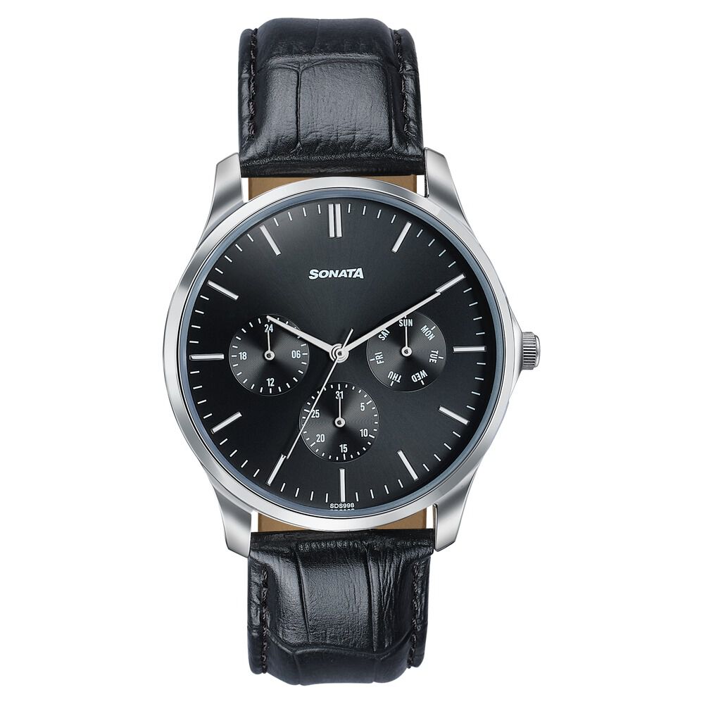 Sonata Men�s Work Wear black dial Watch - Premium Multifunction design for everyday style-picture-19