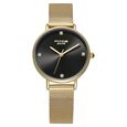 Poze by Sonata Quartz Analog Golden Dial Stainless Steel Strap Watch for Women