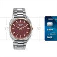 Sonata Poze Quartz Analog Red Dial Silver Metal Strap Watch For Men - image number 3
