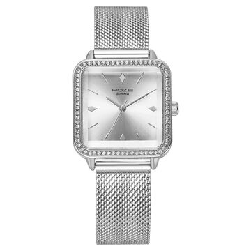Poze by Sonata Quartz Analog Silver Dial Stainless Steel Strap Watch for Women