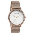Sonata Quartz Analog White Dial Rose Gold Stainless Steel Strap Watch For Women - image number 2