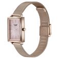 Sonata Poze Quartz Analog Pink Mother Of Pearl Dial Rose Gold Color Stainless Steel Strap Watch For Women - image number 3