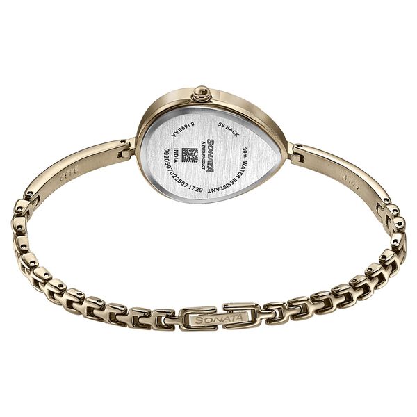 Sonata Colours of Earth Quartz Analog Brown Dial Metal Strap Watch For Women - image number 4