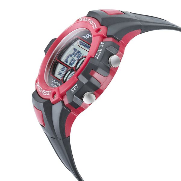 SF Digital Dial Black PU Strap Watch for Men - image number 2