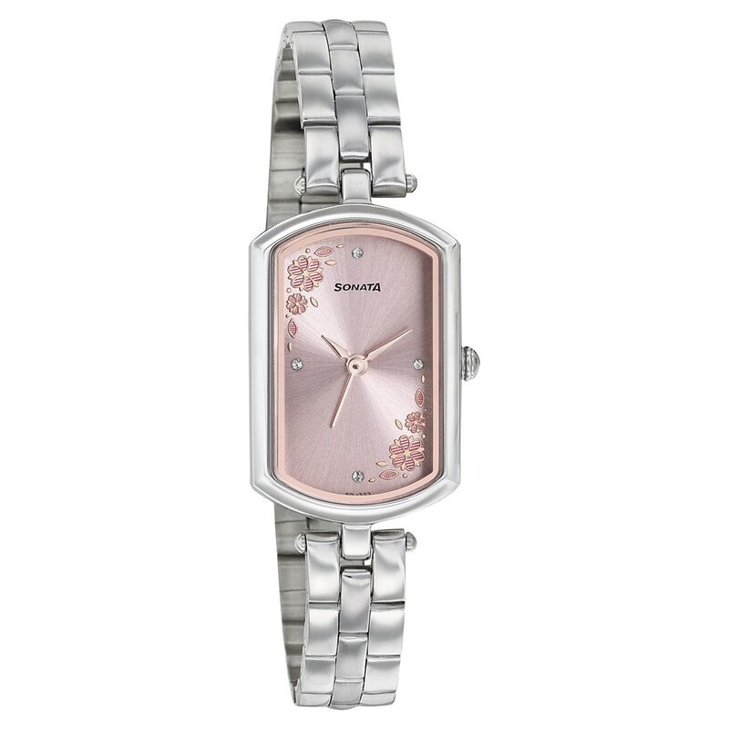 Sonata Wedding Rose Gold Dial Women Watch With Stainless Steel Strap - image number 0