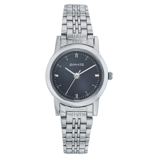 Sonata Quartz Analog Black Dial Strap Watch for Women - image number 0