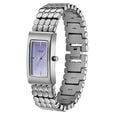 Poze Poze Quartz Analog Purple Dial Silver Metal Strap Watch For Women - image number 4