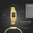 Sonata Celebration edit Quartz Analog Green Dial Golden Metal Strap Watch For Women - image number 3