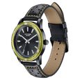 Poze By Sonata Quartz Analog Black Dial Two Toned Leather Strap Watch For Men - image number 4
