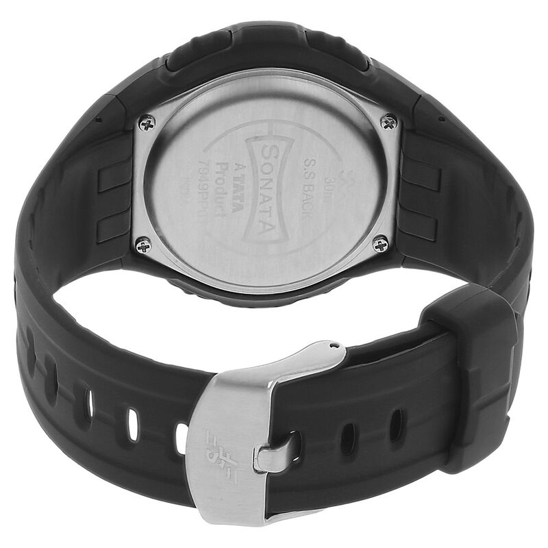 SF Digital Dial Black Plastic Strap Watch for Men - image number 3