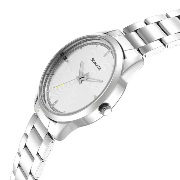 Sonata Force Quartz Analog Silver Dial Stainless Steel Strap Watch for Men - image number 2