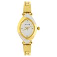 Sonata Quartz Analog Champagne Dial Metal Strap Watch for Women