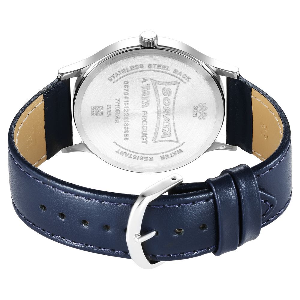 Sonata Quartz Analog Silver Dial Watch for Men