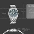 Poze By Sonata Quartz Analog Blue Dial Silver Metal Strap Watch For Men - image number 3