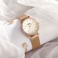 Sonata Poze Quartz Analog Mother of Pearl Dial Silver Color Stainless Steel Strap Watch For Women