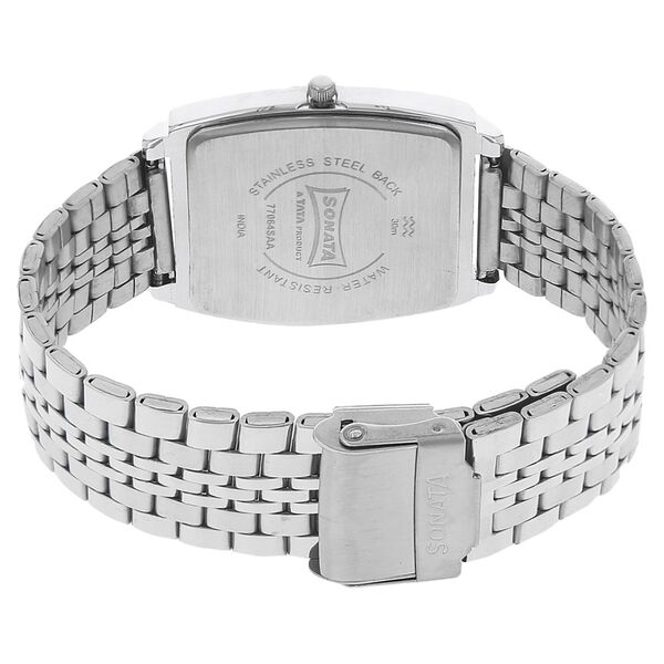 Sonata Quartz Analog Blue Dial Stainless Steel Strap Watch for Men - image number 3