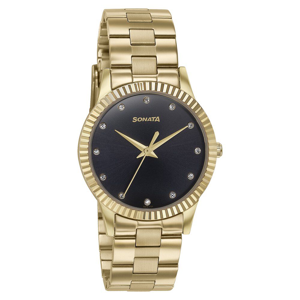 Sonata gold watch sales