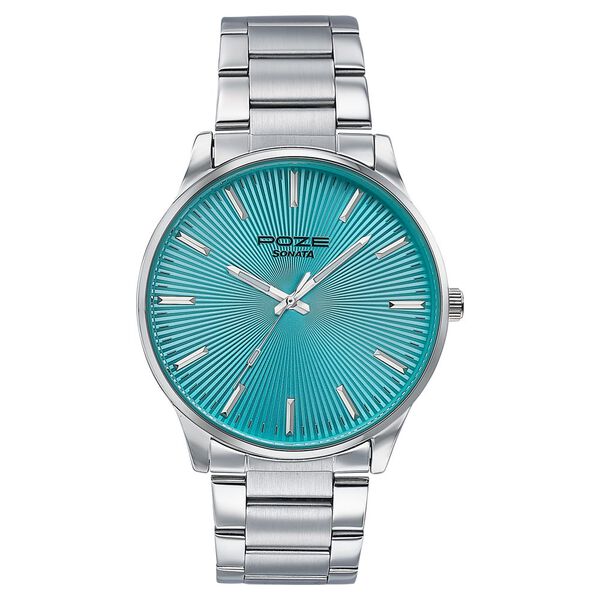 Sonata Poze Quartz Analog Blue Dial Metal Strap Watch For Men - image number 1