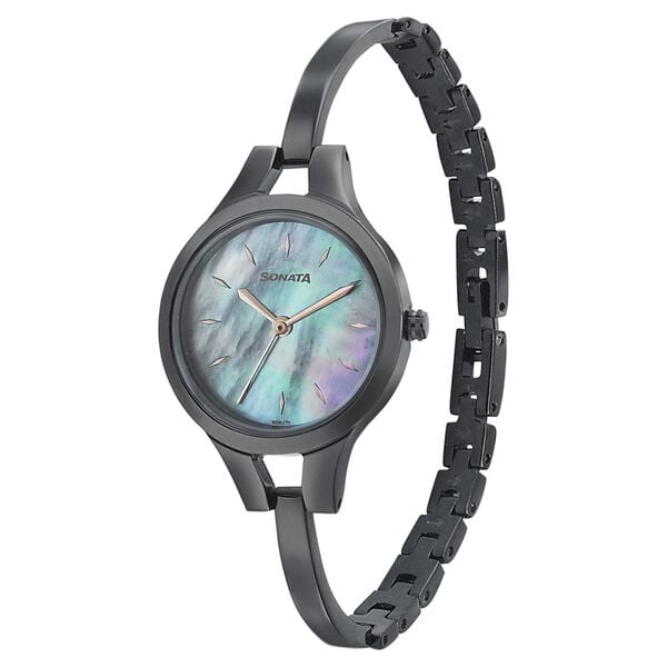 Sonata Onyx Mother of Pearl Dial Women Watch With Stainless Steel Strap - image number 1