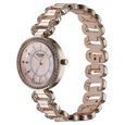 Sonata Poze Quartz Analog Pink Dial Rose Gold Color Metal Strap Watch For Women - image number 3