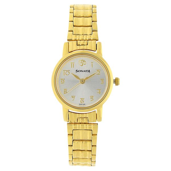 Sonata Quartz Analog Silver Dial Metal Strap Watch for Women - image number 0