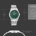 Poze By Sonata Quartz Analog Green Dial Silver Metal Strap Watch For Men - image number 3