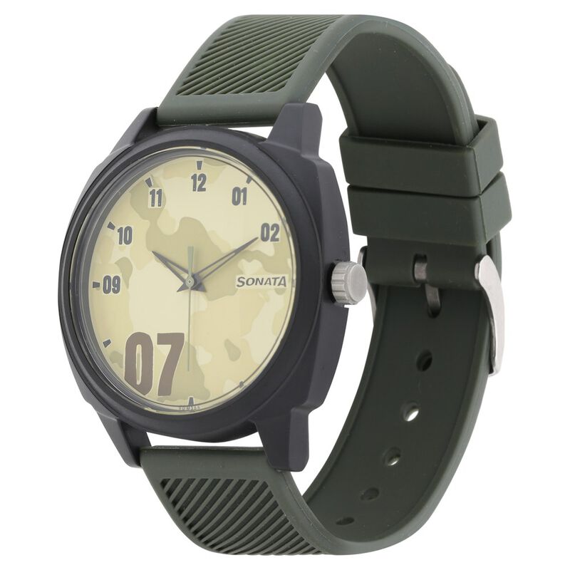 Camo Multicoloured Dial Plastic Strap Watch for Men - image number 2