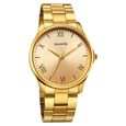 Sonata Traditional Essentials Quartz Analog Champagne Dial Golden Metal Strap Watch For Men - image number 0