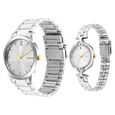 Sonata Quartz Analog Silver Dial Stainless Steel Strap Watch for Couple - image number 1