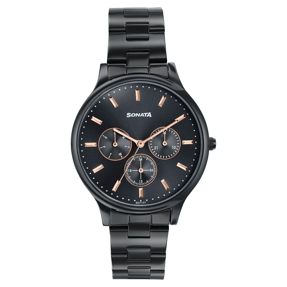 Sonata Women's Work Wear braitiful black Watch - Premium Multifunction design for everyday style-picture-16