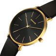Sonata Traditional Essentials Quartz Analog Black Dial Black Leather Strap Watch For Men - image number 2