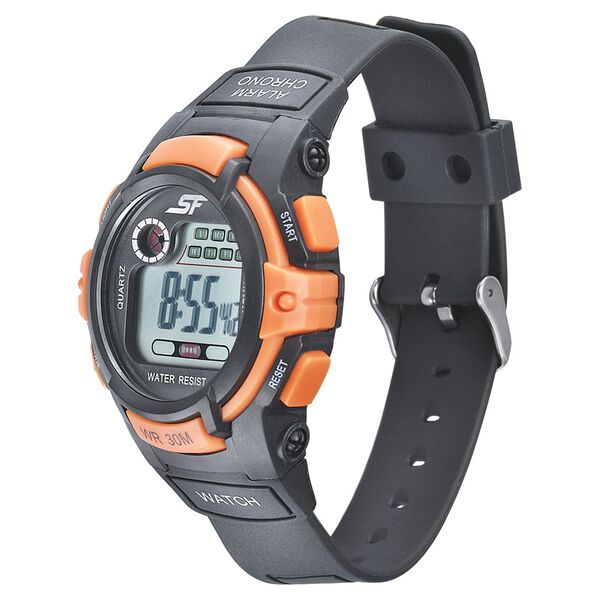 SF Digital Dial Black PU Strap Watch for Men - image number 1
