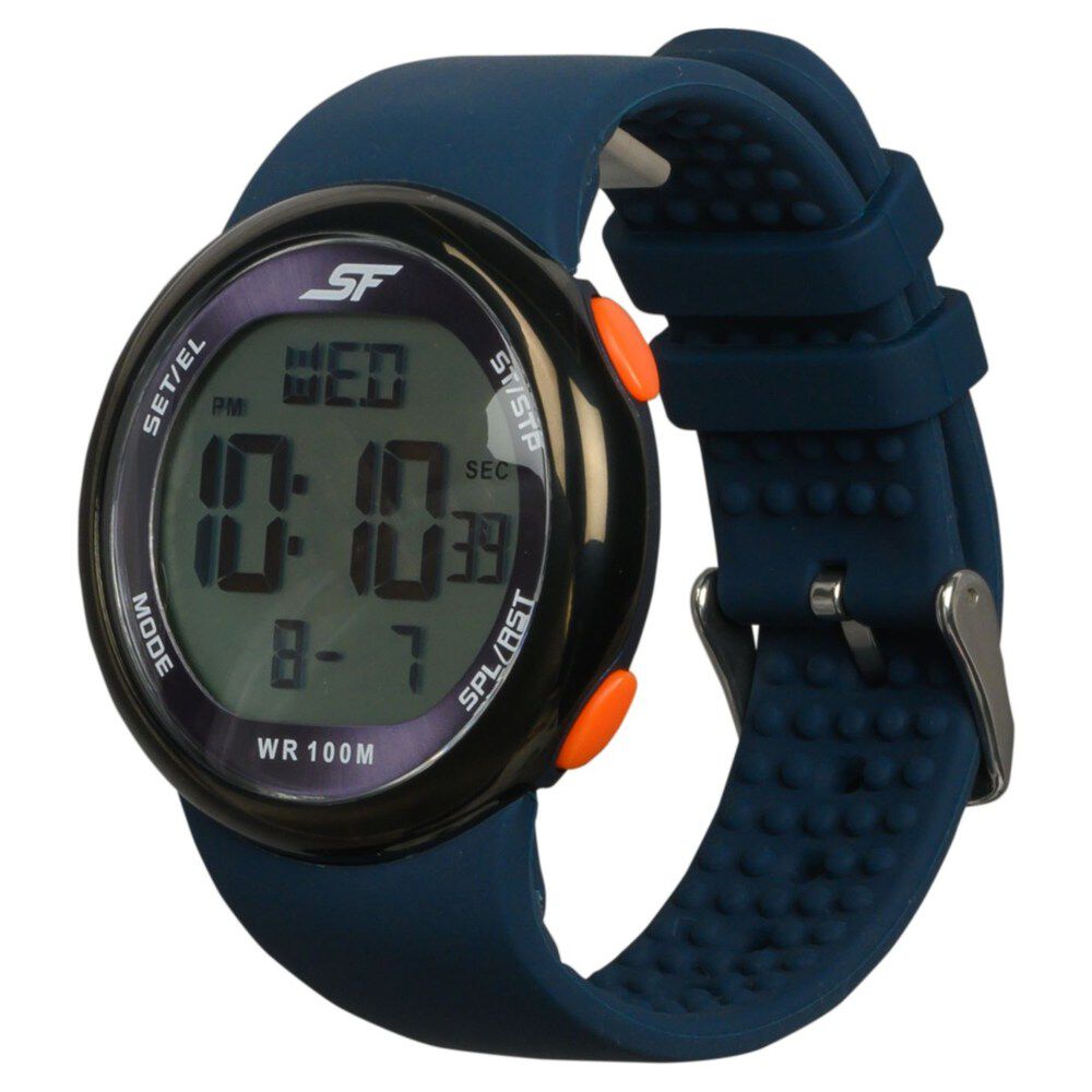 Buy Online SF Digital Dial Silicone Strap Watch for Men 77098pp04 Sonata