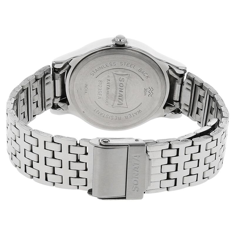 Sonata Quartz Analog Silver Dial Stainless Steel Strap Watch for Women - image number 3