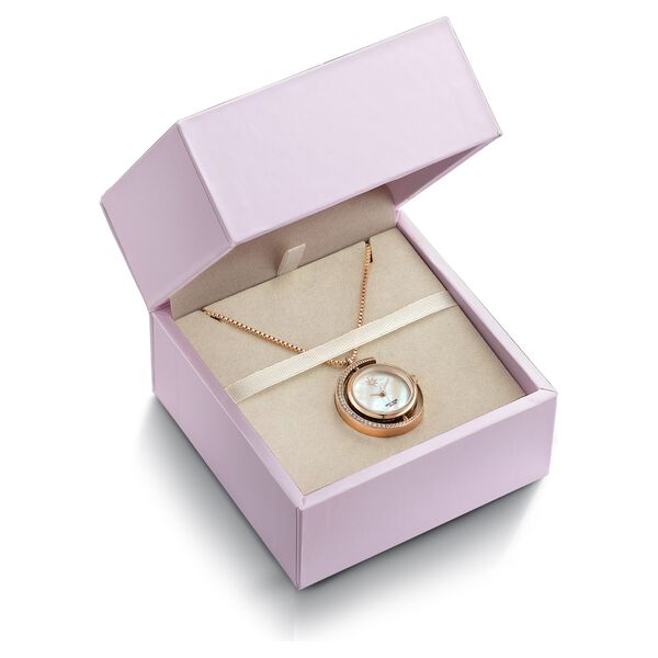 Sonata Poze Quartz Analog White Dial Rose Gold Metal Strap Watch For Women - image number 4