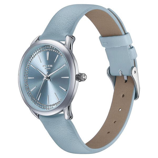 Sonata Poze Quartz Analog Blue Dial Leather Strap Watch For Women - image number 2