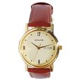 Sonata Quartz Analog with Day and Date Champagne Dial With Brown Color Leather Strap Watch For Men - image number 0