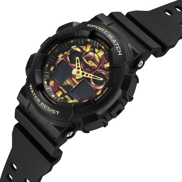 SF Vigour Quartz Digital Analog Digital Multicolor Dial With Black Color Plastic Strap Watch For Unisex - image number 1