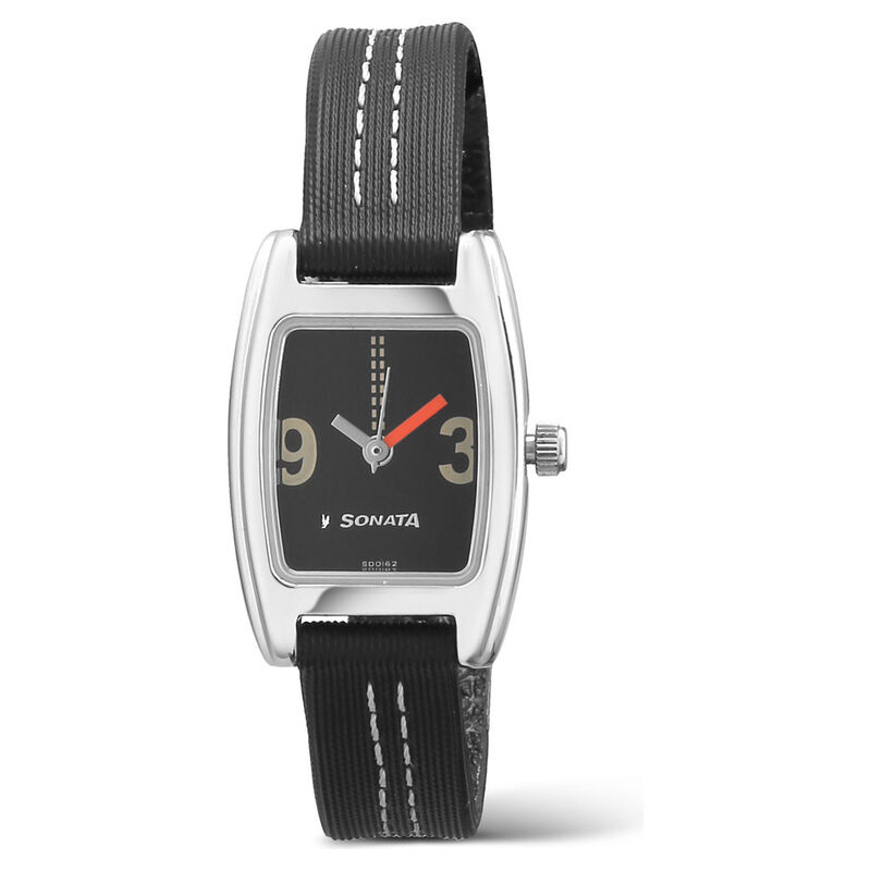 Sonata Quartz Analog Black Dial Strap Watch for Women - image number 0