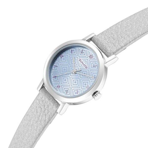 Sonata Ladies Essentials Blue Dial Leather Strap Watch for Women - image number 2