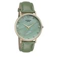 Sonata Poze Quartz Analog Green Mother Of Pearl Dial Green Color Leather Strap Watch For Women - image number 2