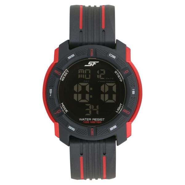 SF Digital Dial Black Plastic Strap Watch for Men - image number 0