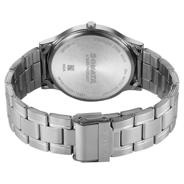 Sonata Aspire Quartz Analog with Date Blue Dial Stainless Steel Strap Watch For Men - image number 4