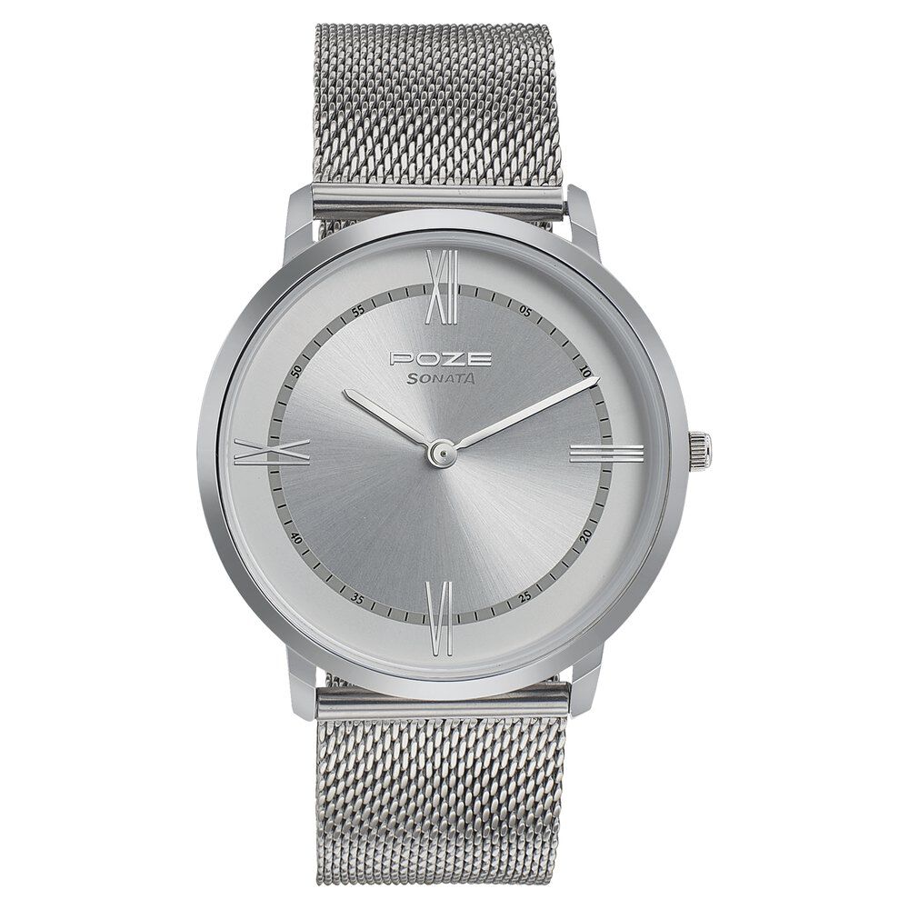 Sonata silver chain watch price top